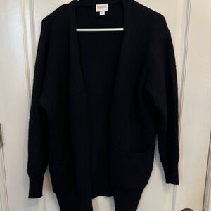 LuLaRoe Black Open-Front Cardigan